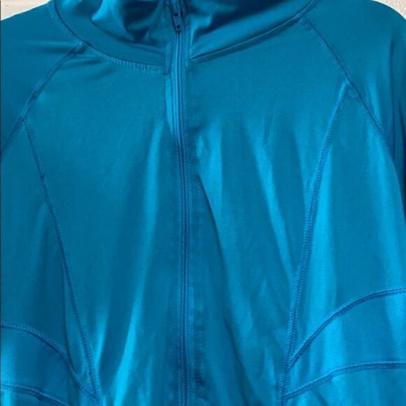 X Regna teal zippered athletic wear jacket top L - Picture 3 of 8